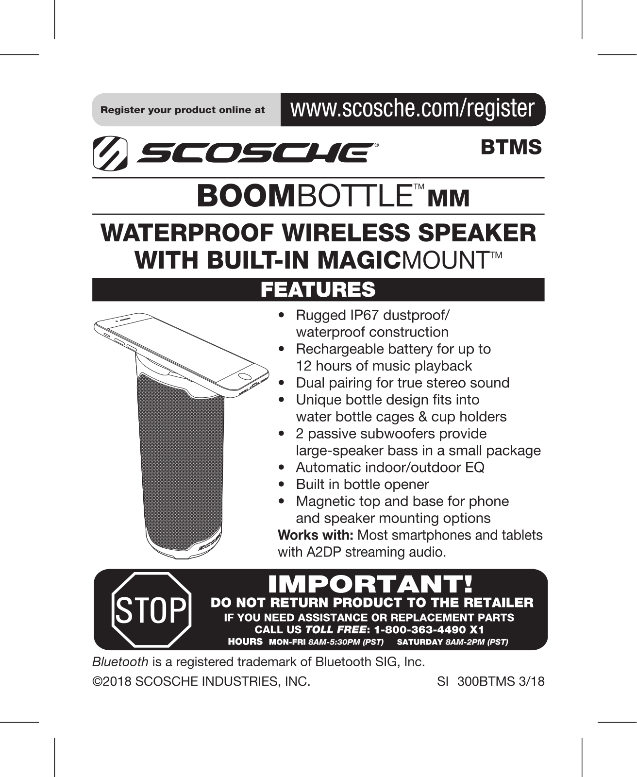 Scosche Boombottle MM User Manual