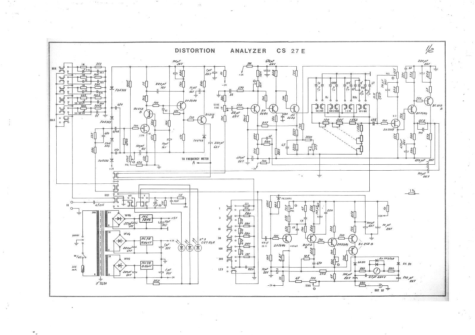 Unaohm CS 27 E Cirquit Diagram