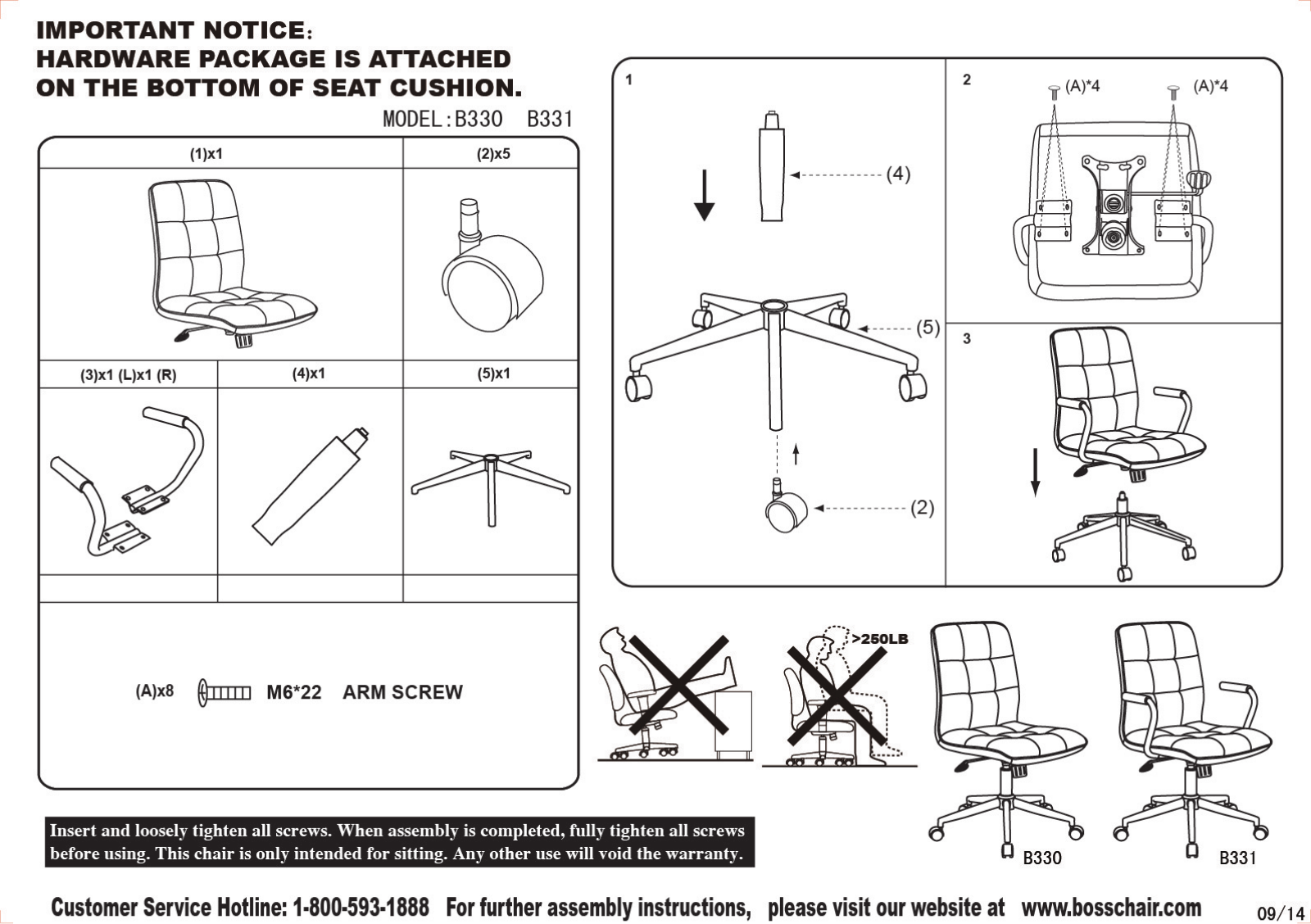 Boss B330WT Assembly Guide