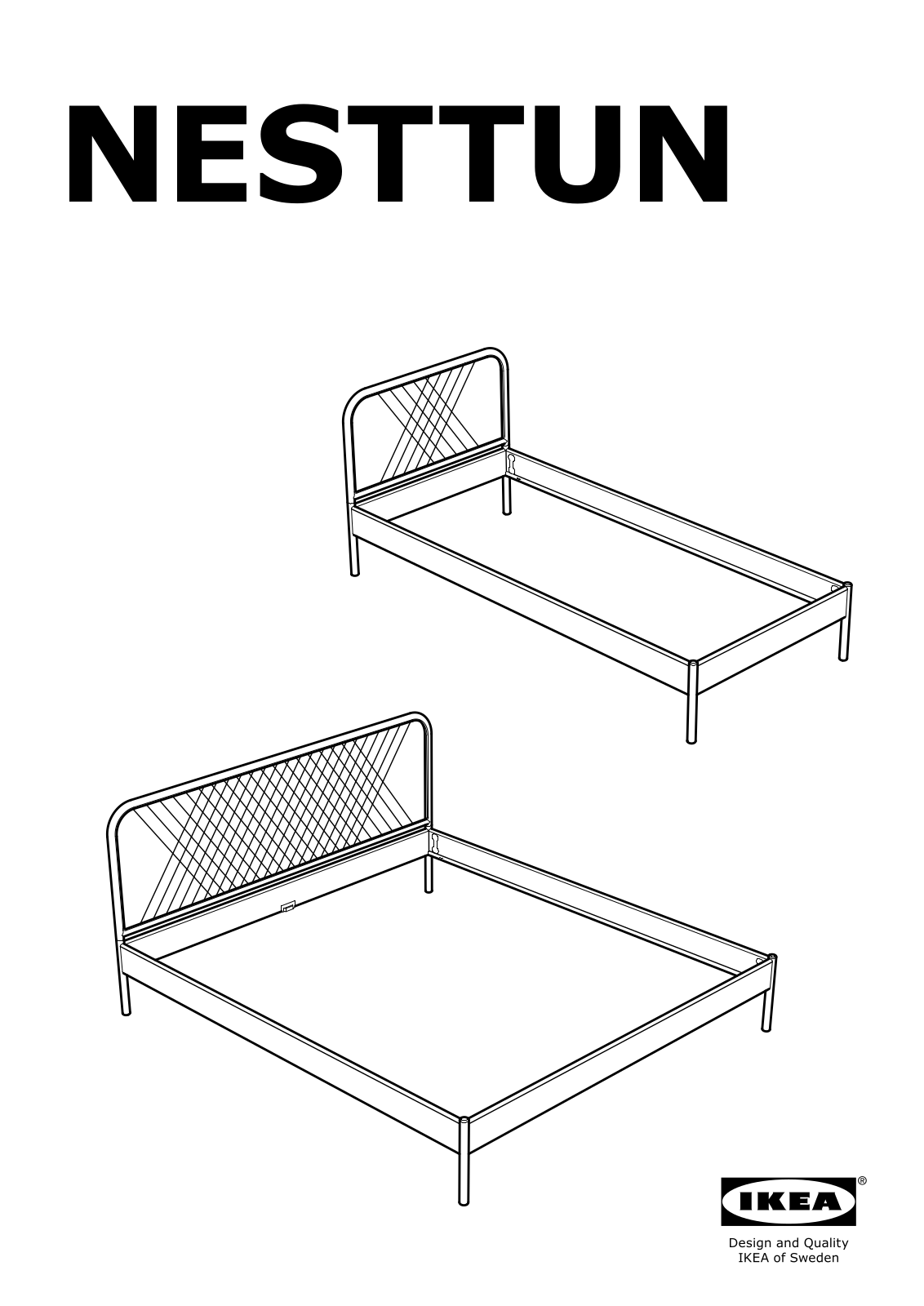 IKEA NESTTUN Bed frame Assembly Instruction