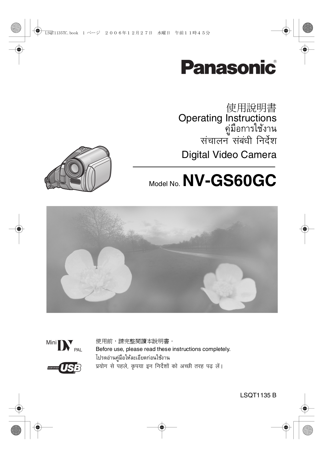 Panasonic NV-GS60GC User Manual