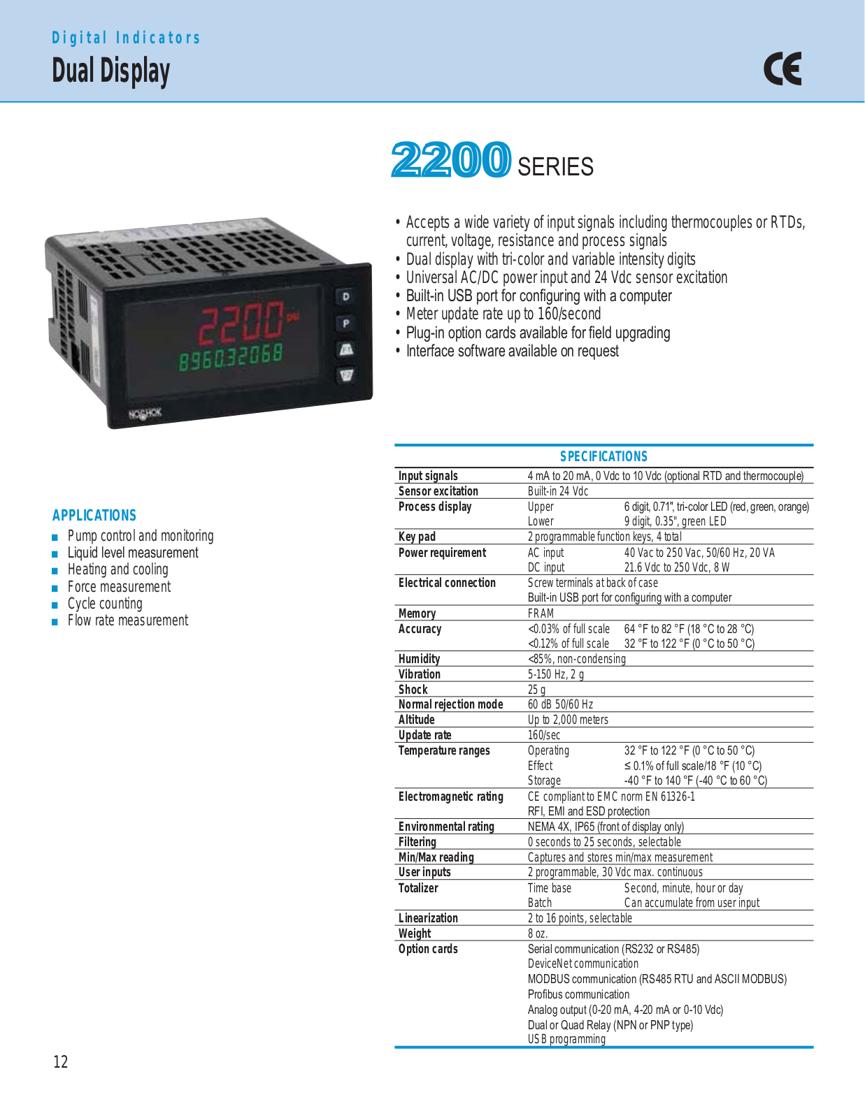 NoShok 2200 Specifications