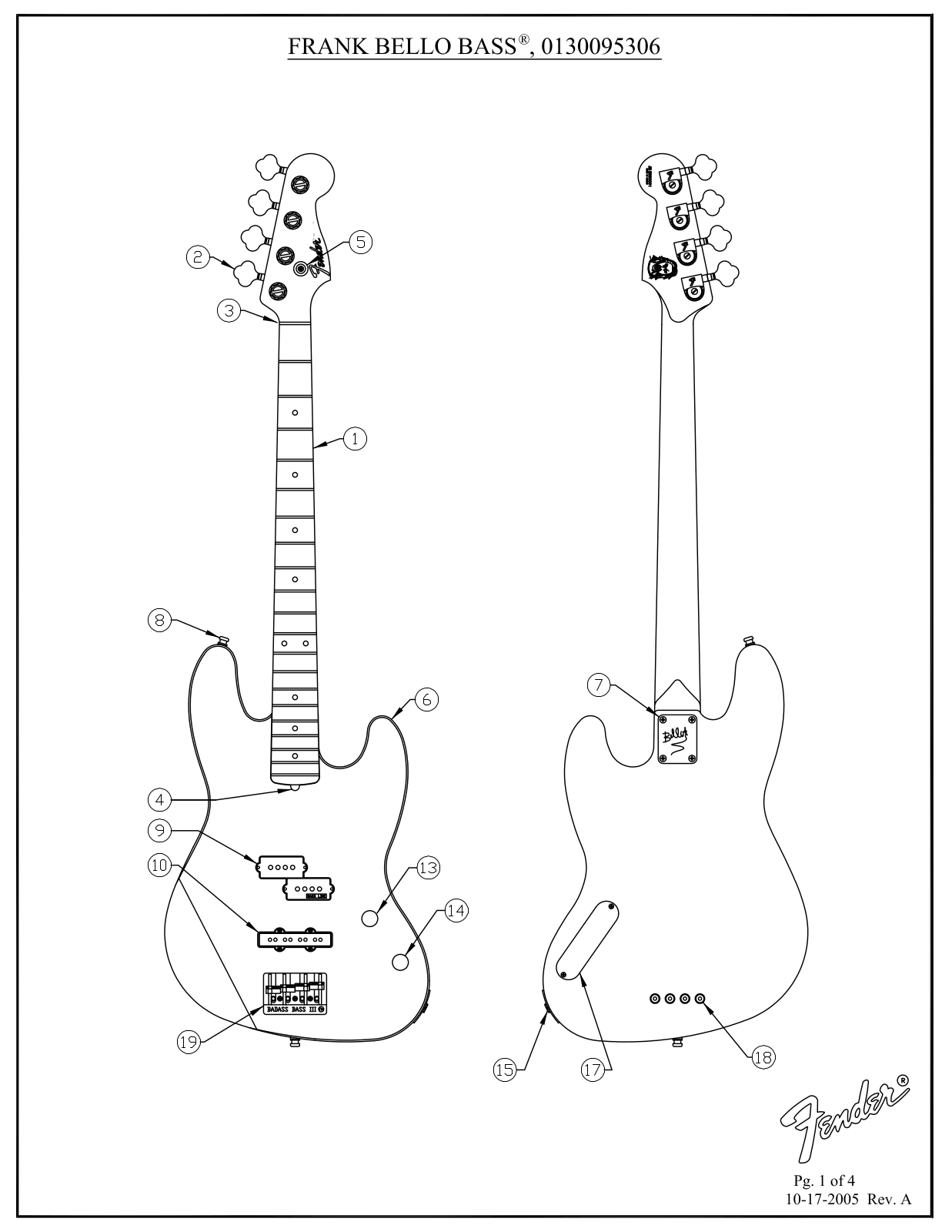 Fender Frank-Bello-Bass Service Manual