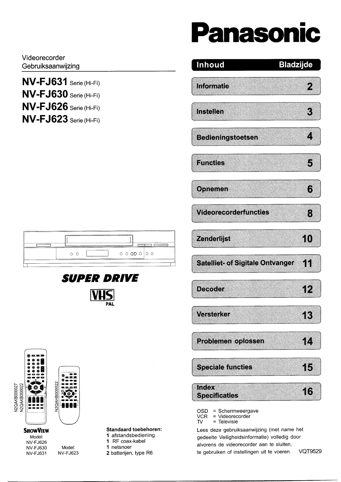 Panasonic NV-FJ630, NV-FJ626, NV-FJ631, NV-FJ623 User Manual