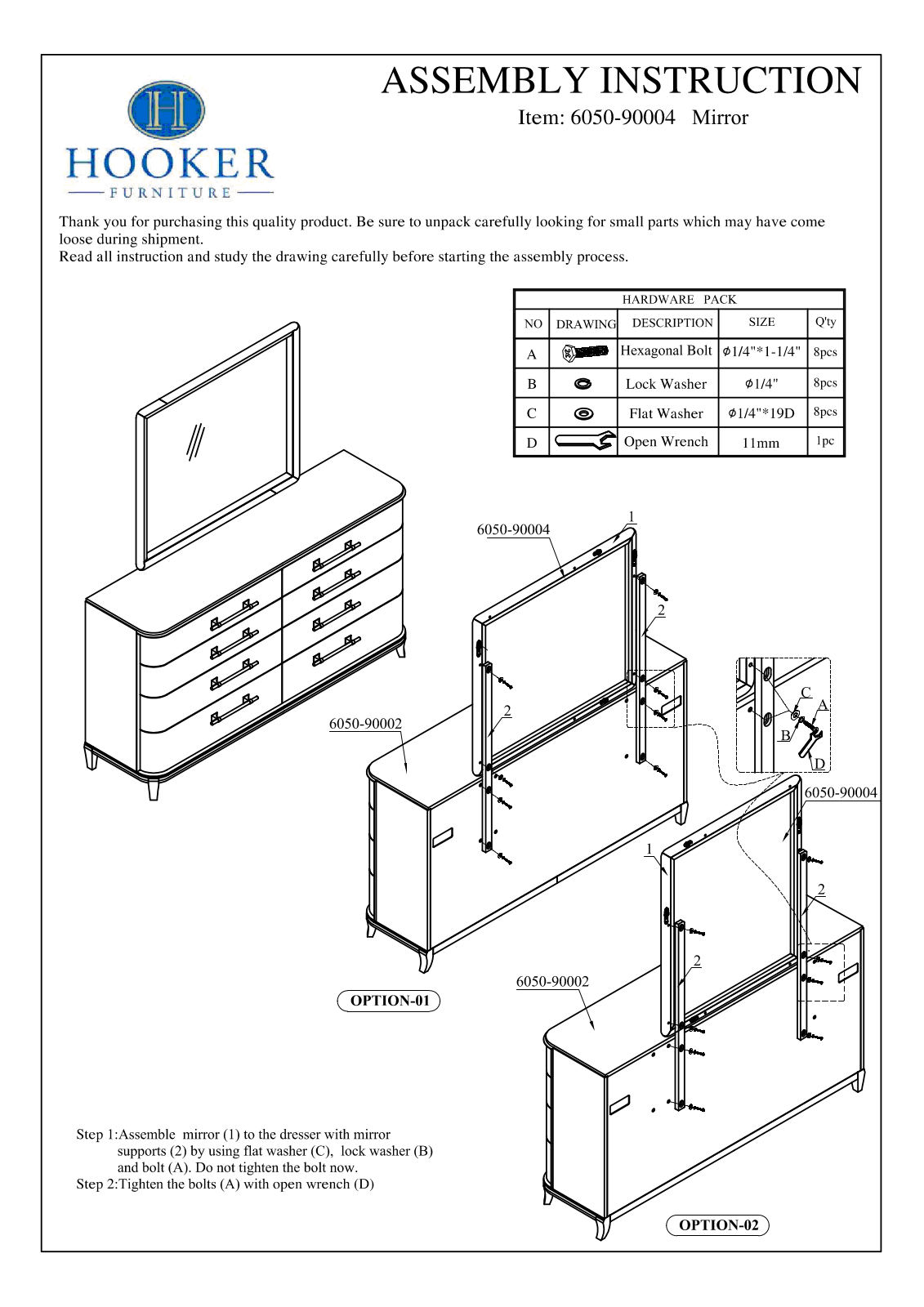 Hooker 6050-90004 Assembly Instructions - ManualMachine.com