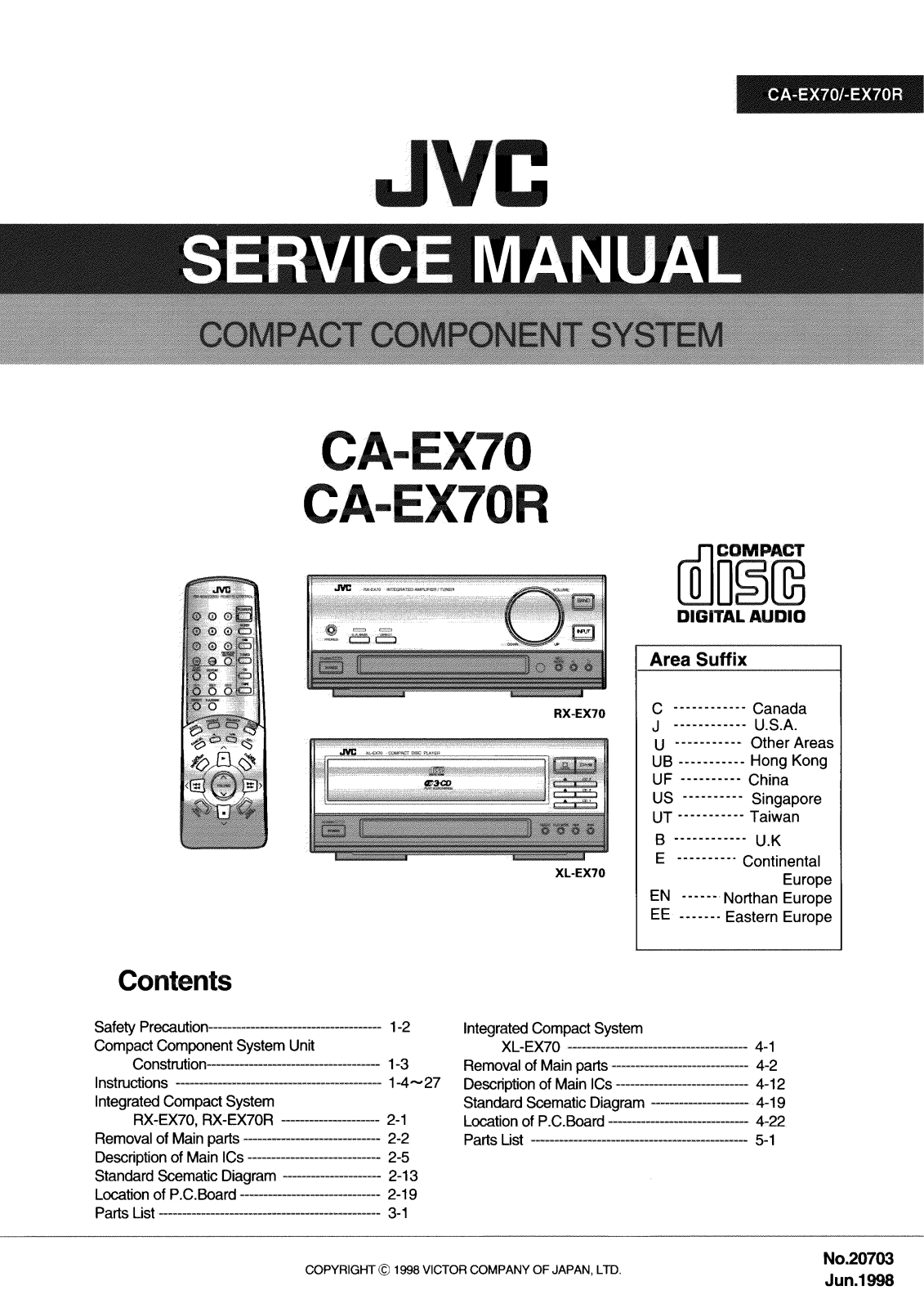 JVC XL-EX70 Schematic