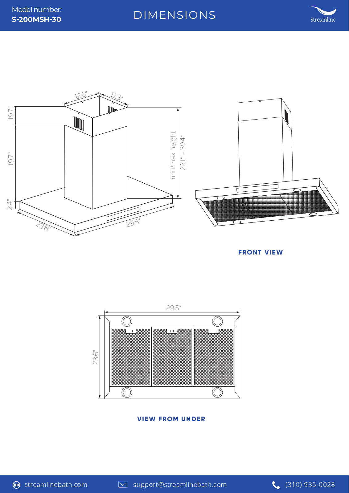 Streamline S200MSH30 User Manual