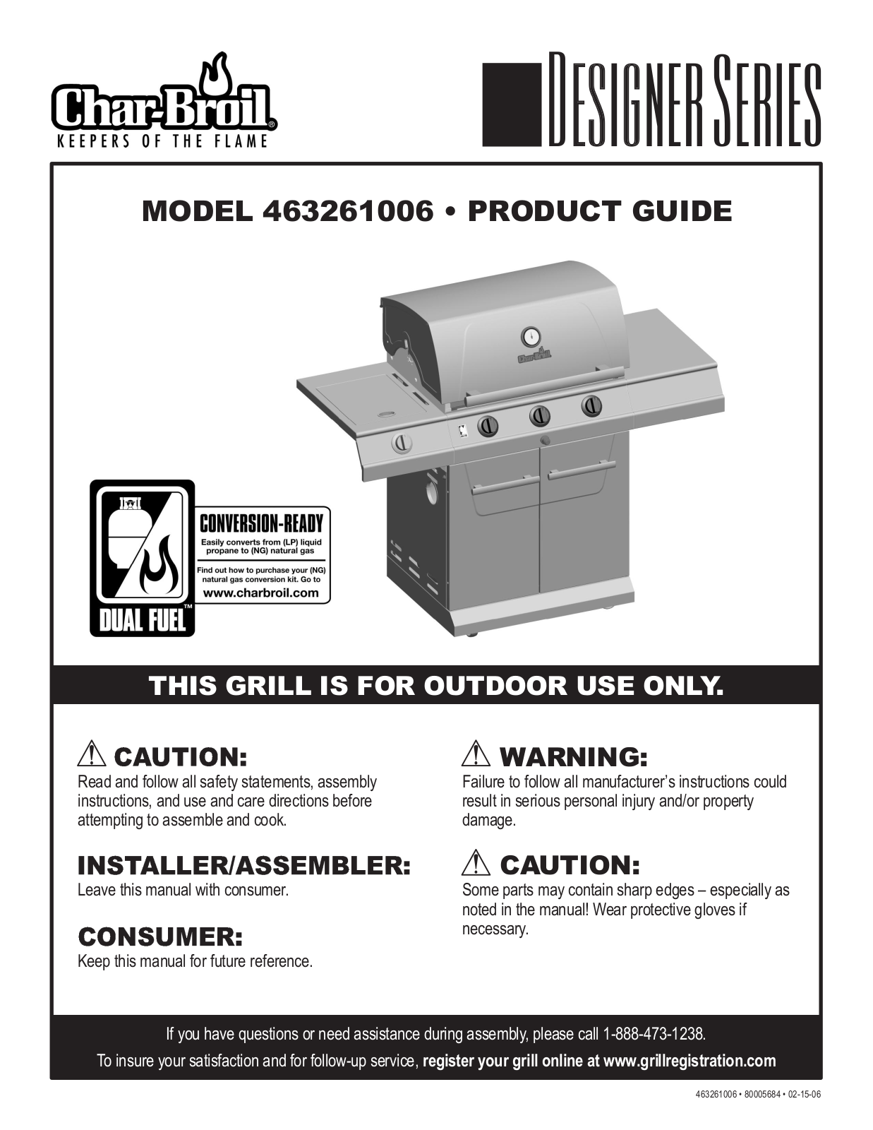 Charbroil 463261006 Owner's Manual