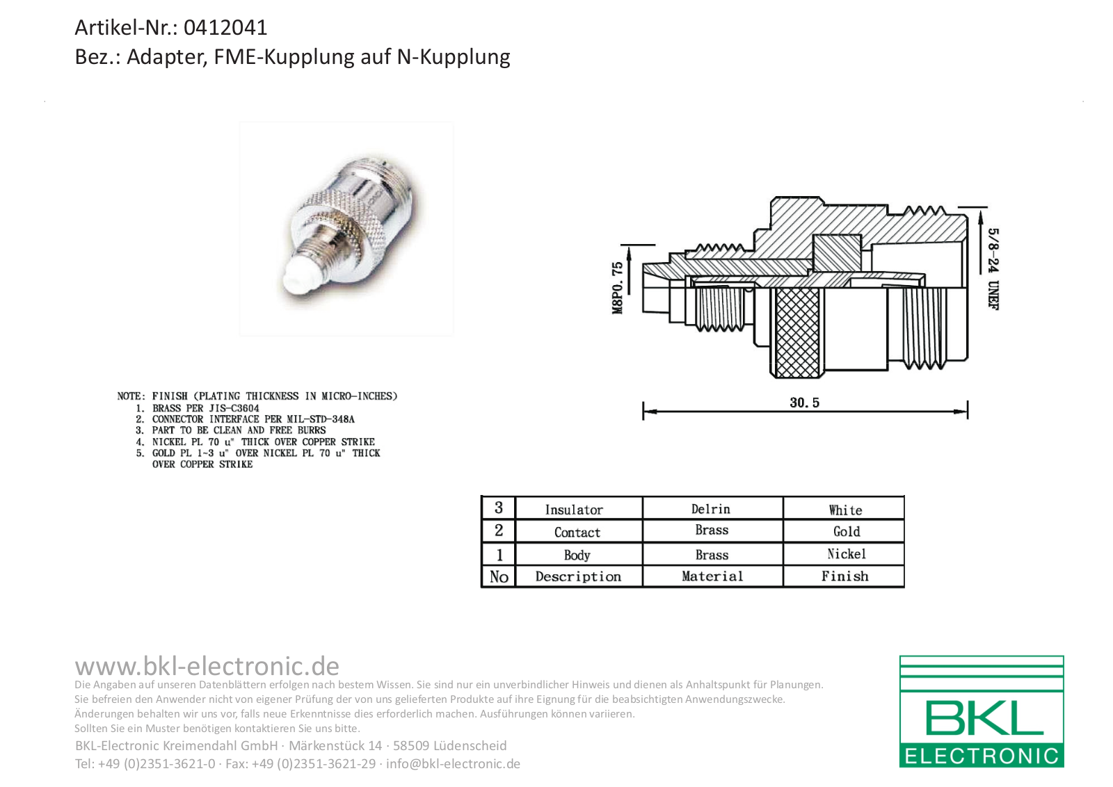 BKL BKL 0412041 Datasheet - ManualMachine.com