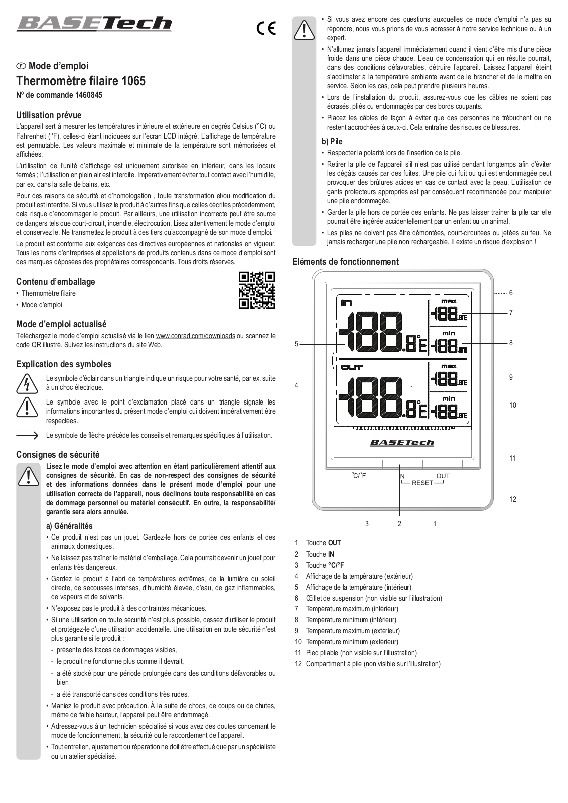 Basetech 1065 User guide