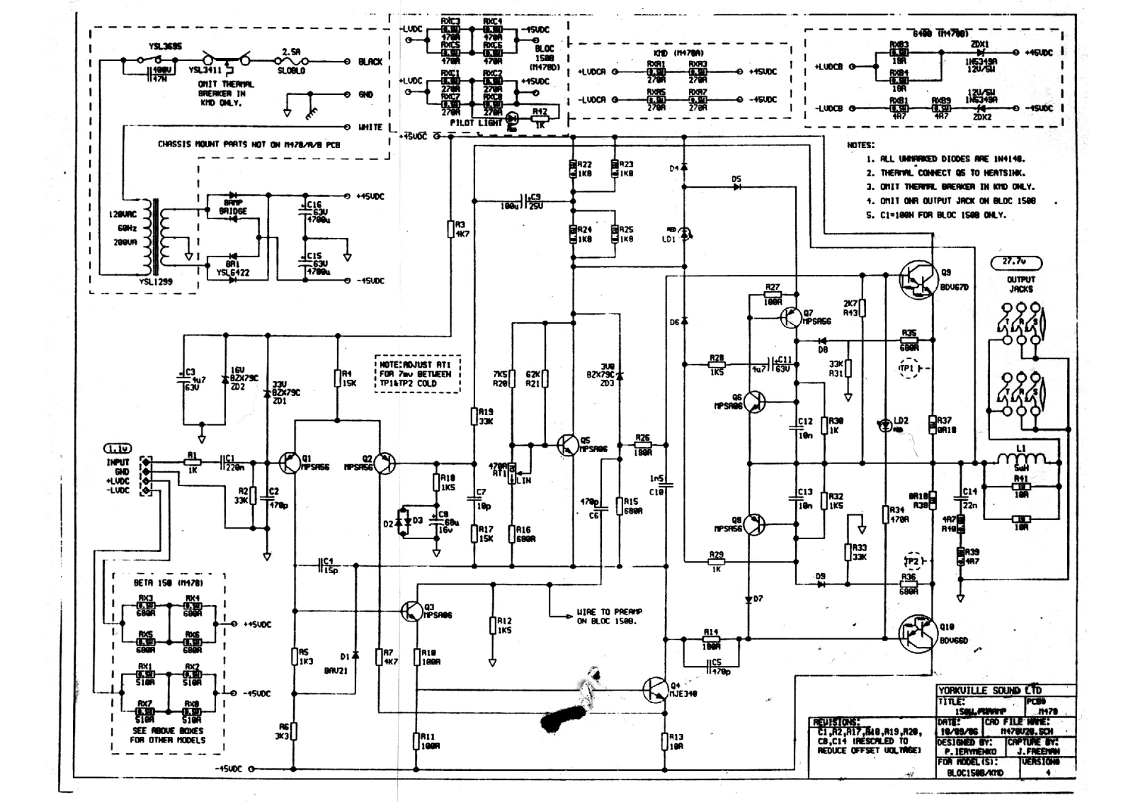 Yorkville Bloc150A Schematic - ManualMachine.com