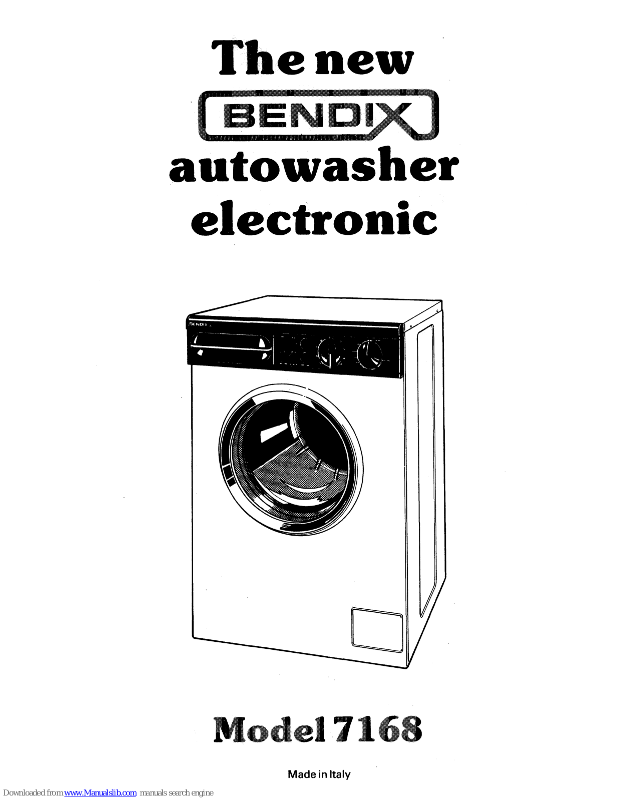 BENDIX 7168 User Manual