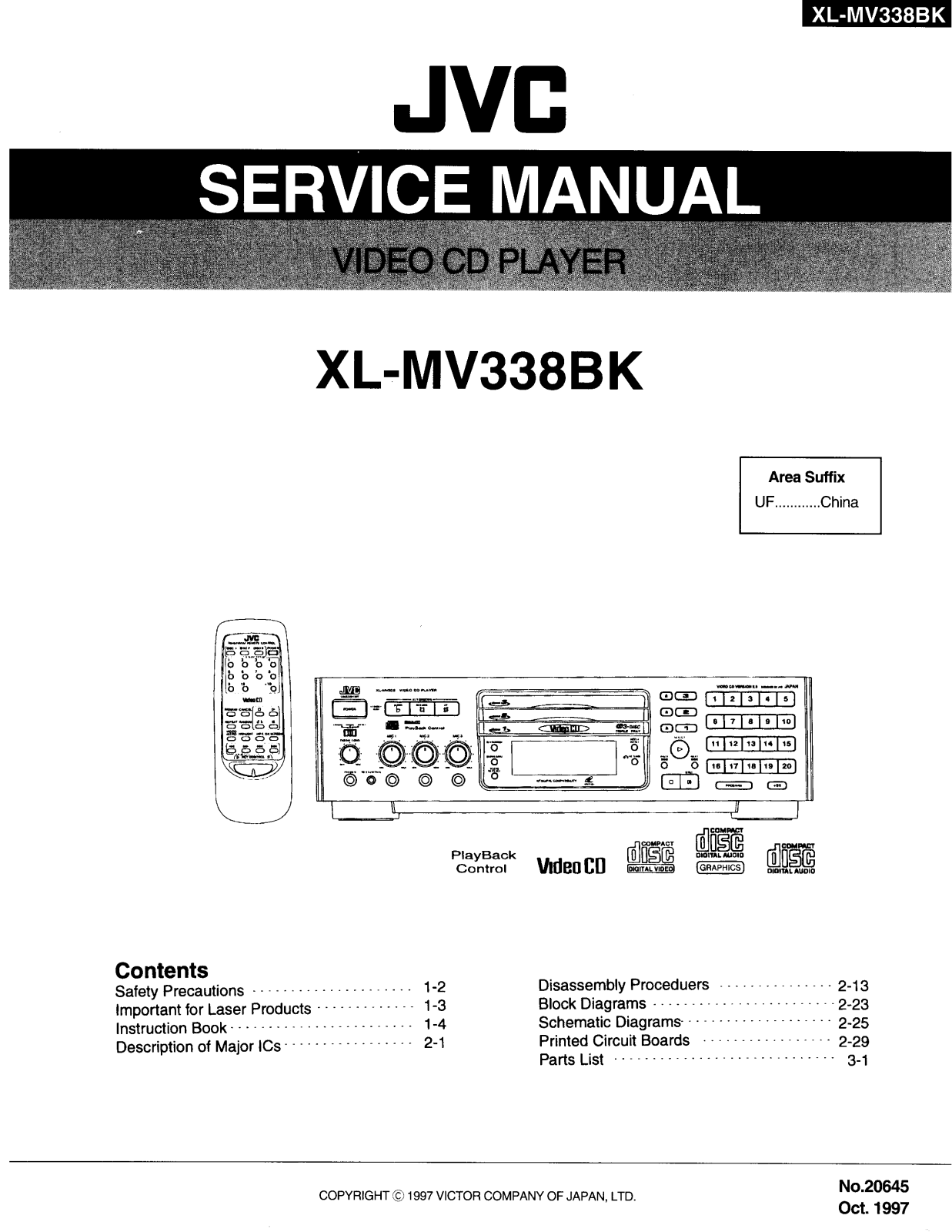 Jvc XL-MV338-BK Service Manual