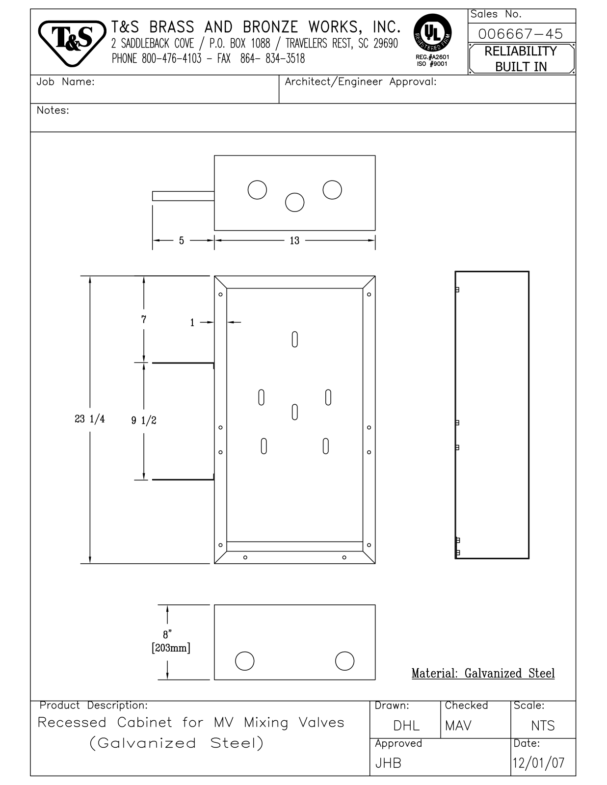 T&S Brass 006667-45 User Manual