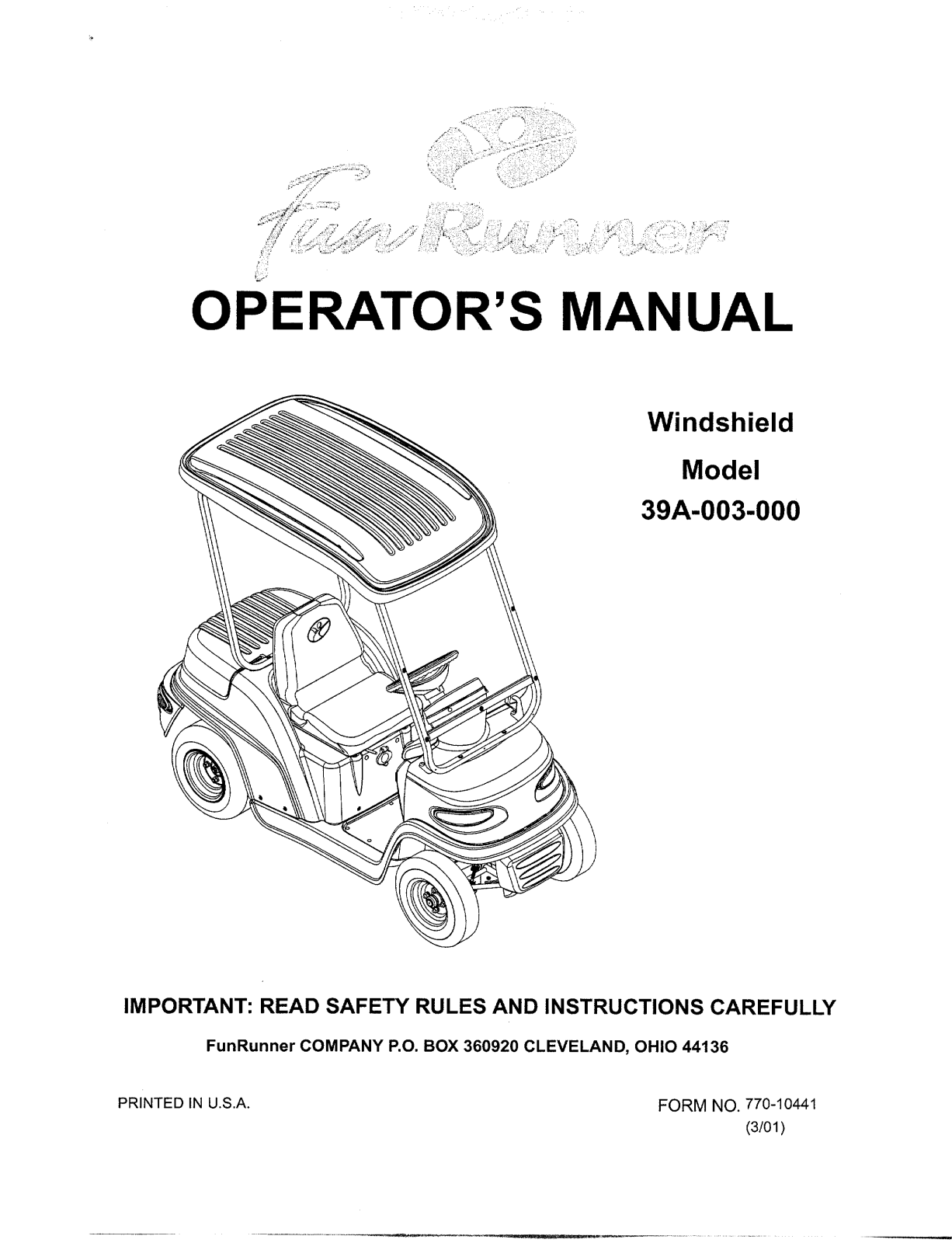 Mtd OEM-39A-003 owners guide