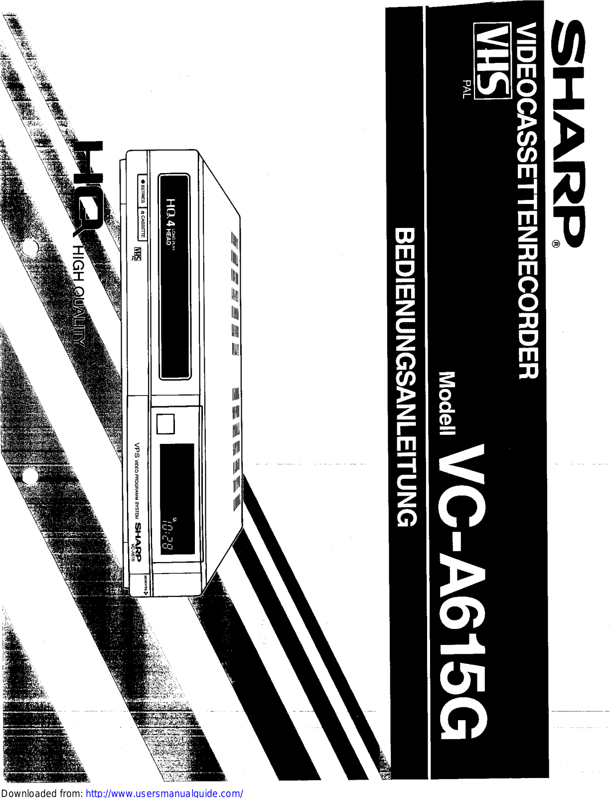 SHARP VC-A615G User Manual