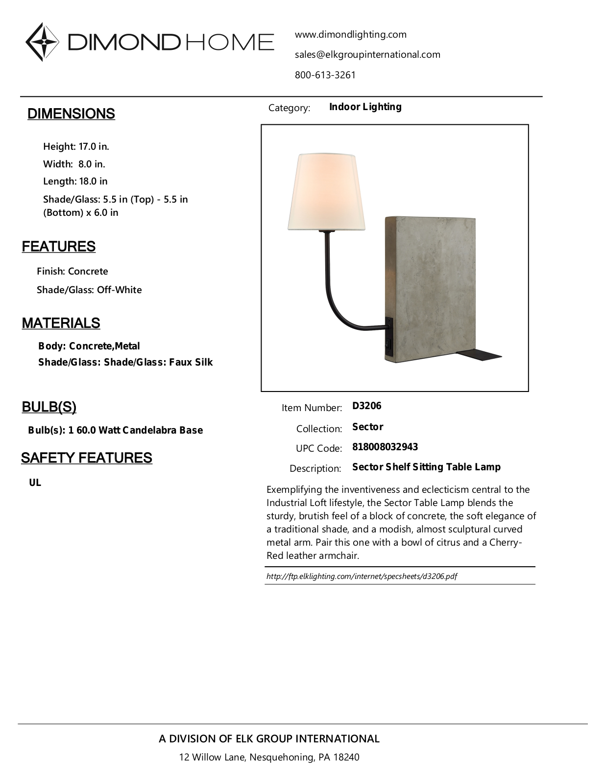 ELK Home D3206 User Manual