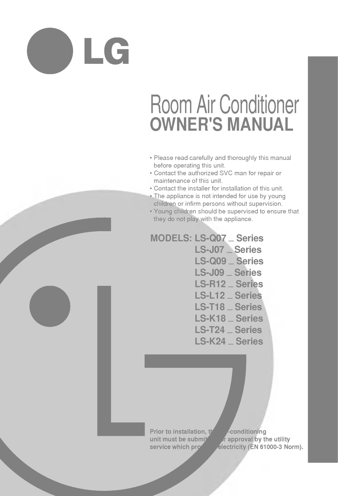 LG LS-N3660CL Owner's Manual