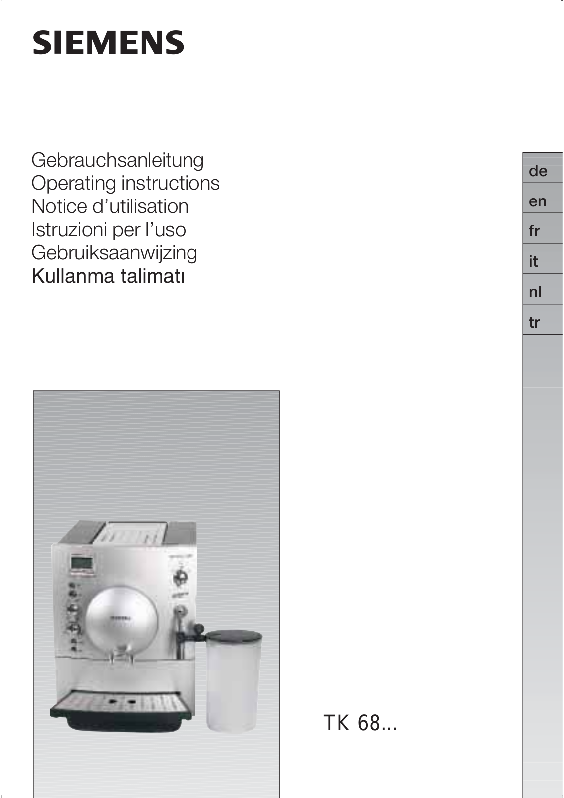 SIEMENS TK 68 User Manual