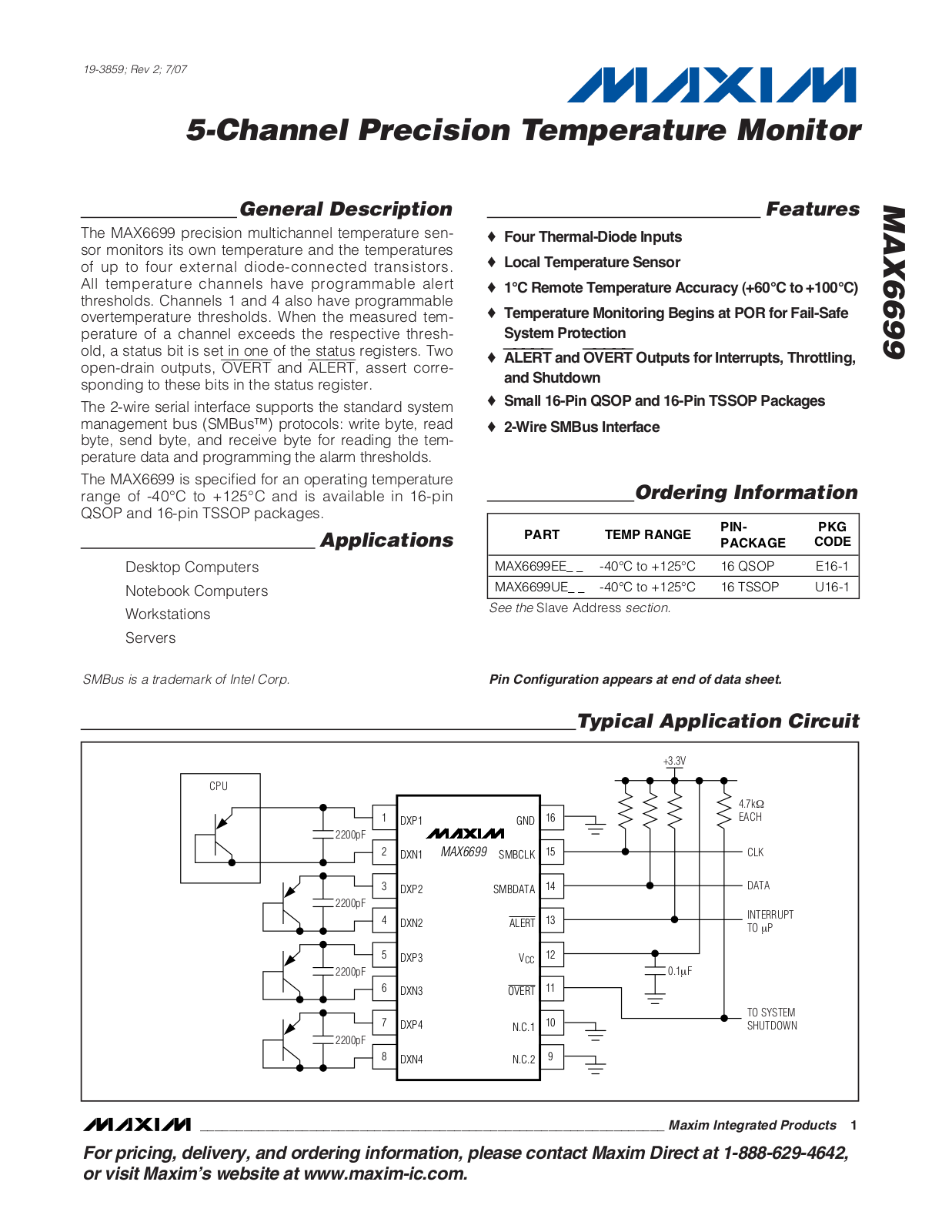 MAXIM MAX6699 User Manual