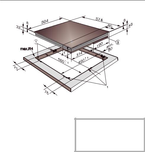 Miele KM 436, KM 437, KM 463, KM 464, KM 465 Assembly instructions