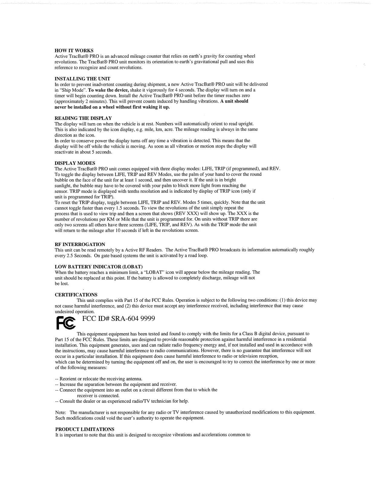 Stemco 6049999 Users Manual