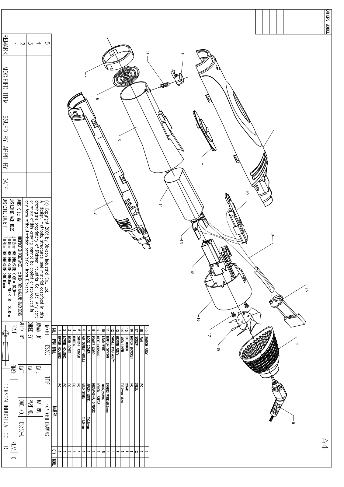 Vitek VT-2278 exploded drawing