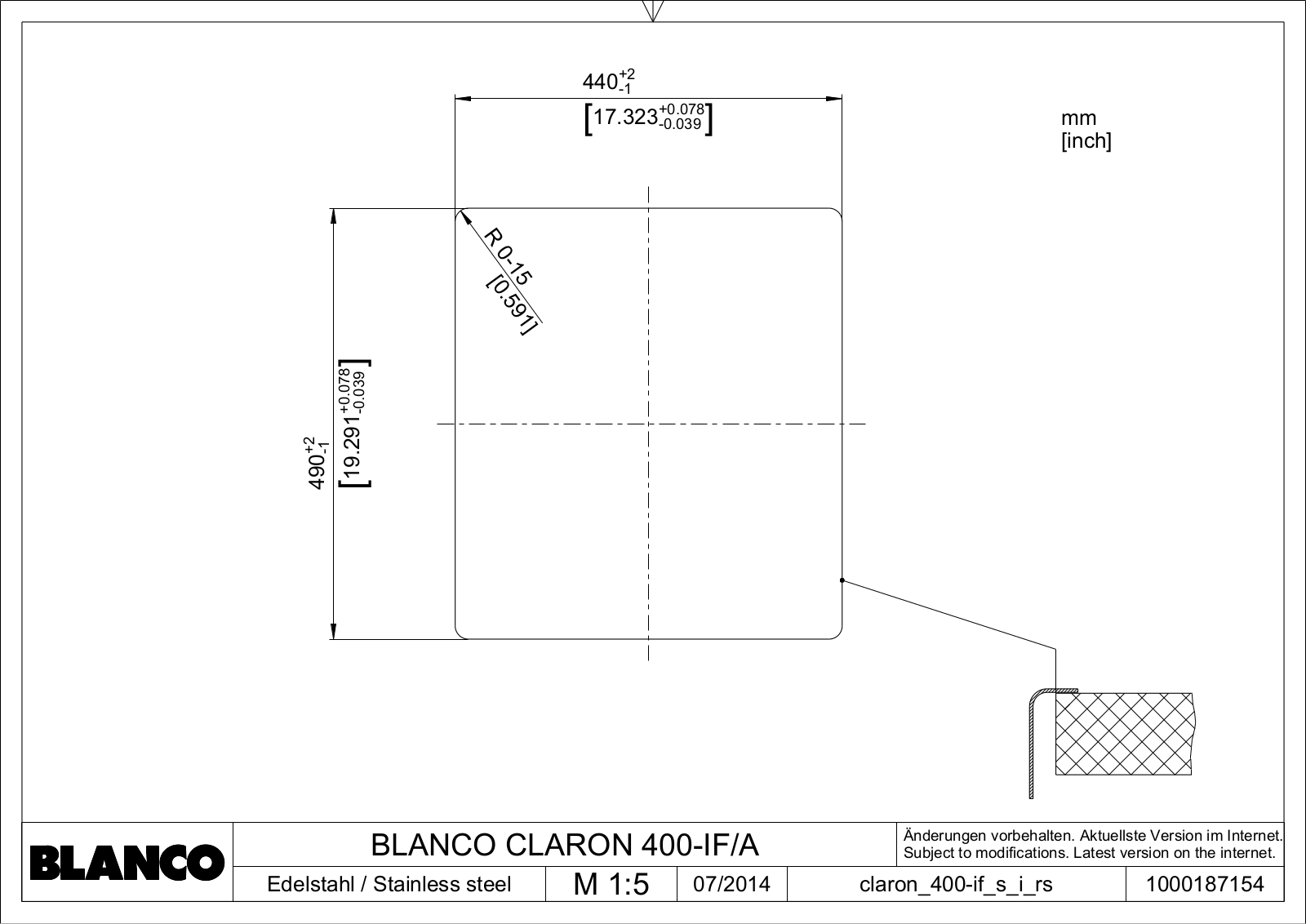 Blanco CLARON 400-IF/A User guide