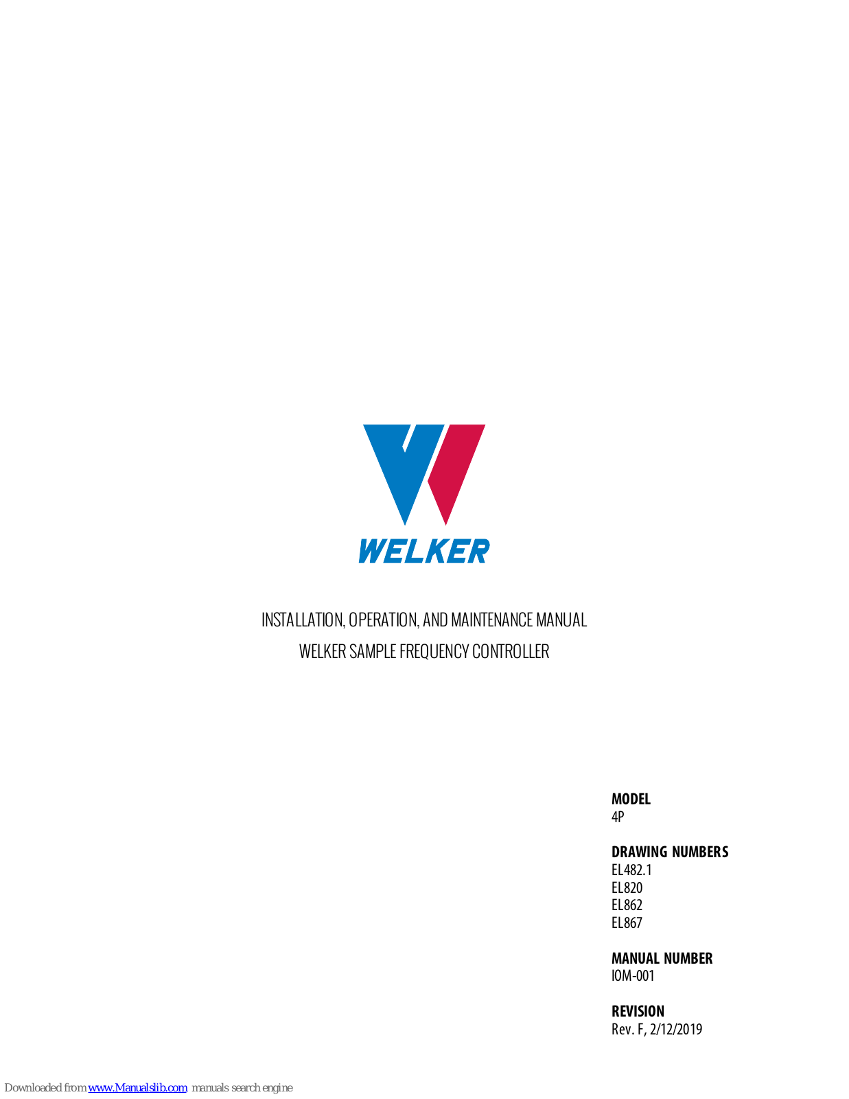 Welker 4P Installation, Operation And Maintenance Manual - ManualMachine.com