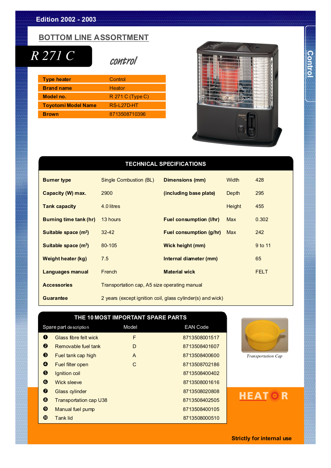 Pvg HEATOR R 271 C, R 271 C User Manual