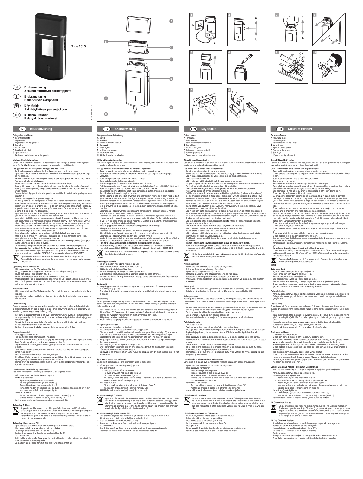 Wahl 3615 User Manual