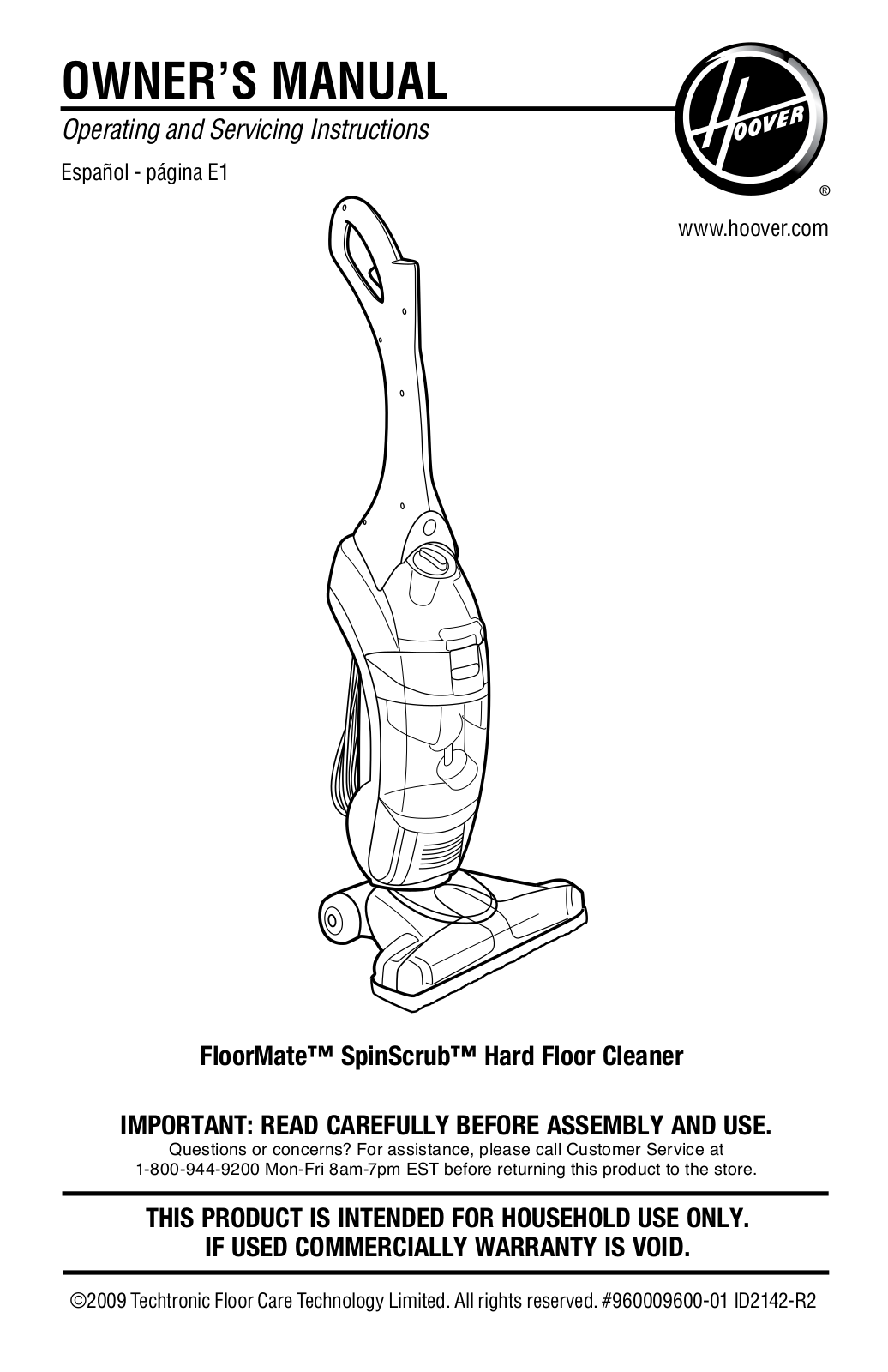 HOOVER FH40005 User Manual