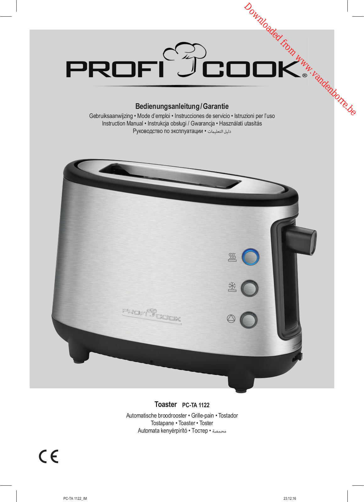 PROFICOOK TA1122 User Manual