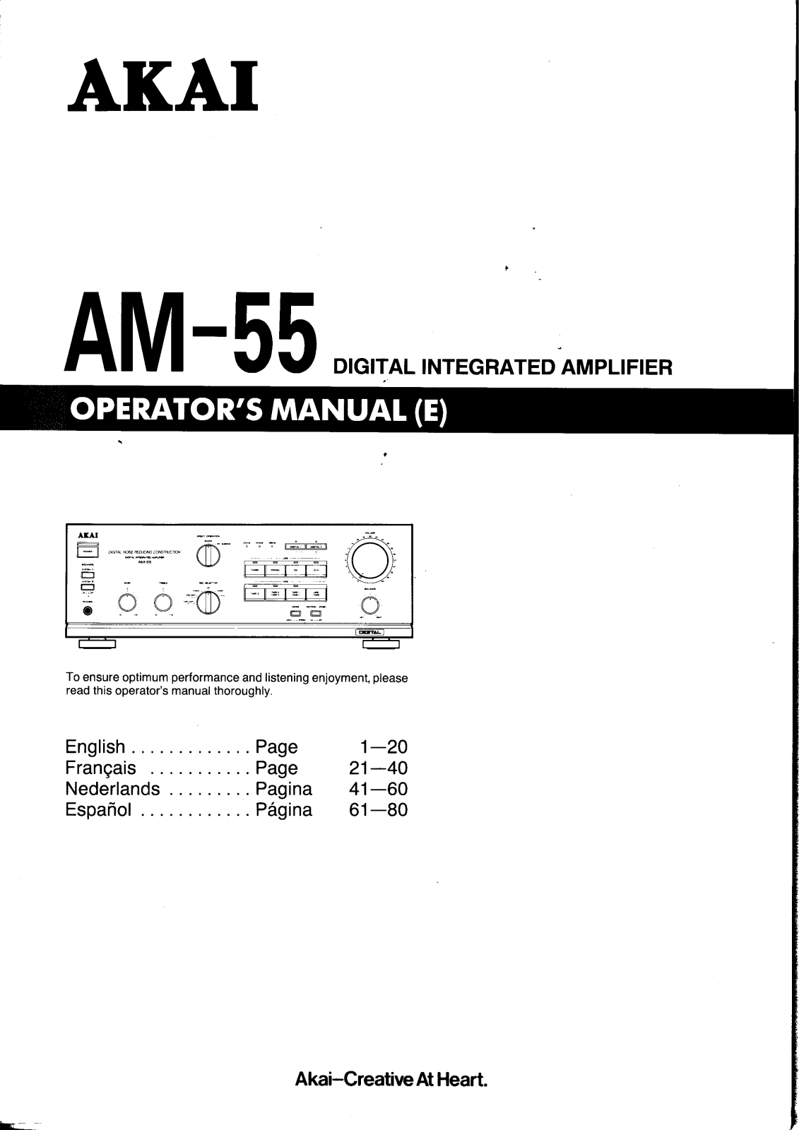 Akai AM-55 Owners Manual