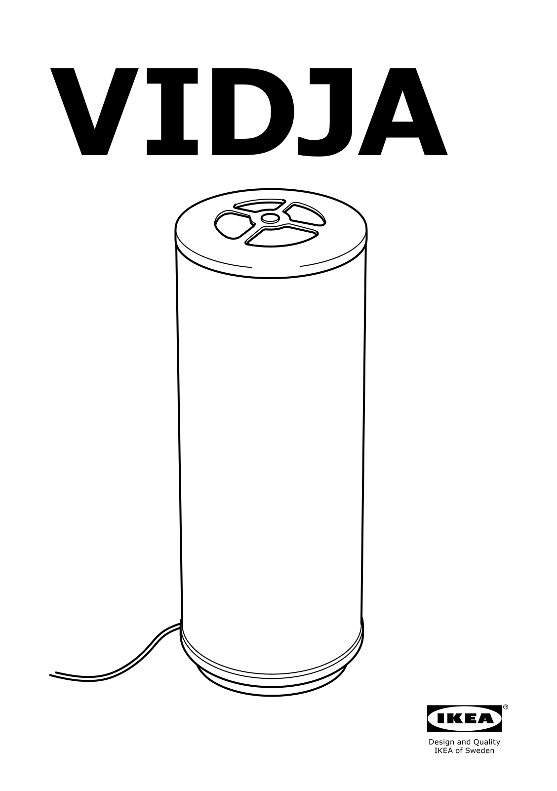 IKEA VIDJA User Manual