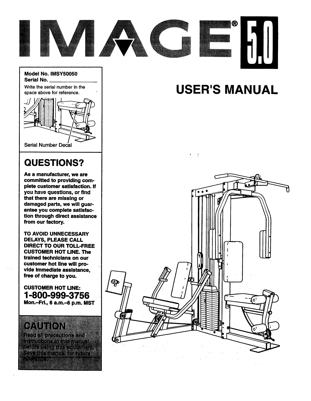Image IMSY50050 Owner's Manual