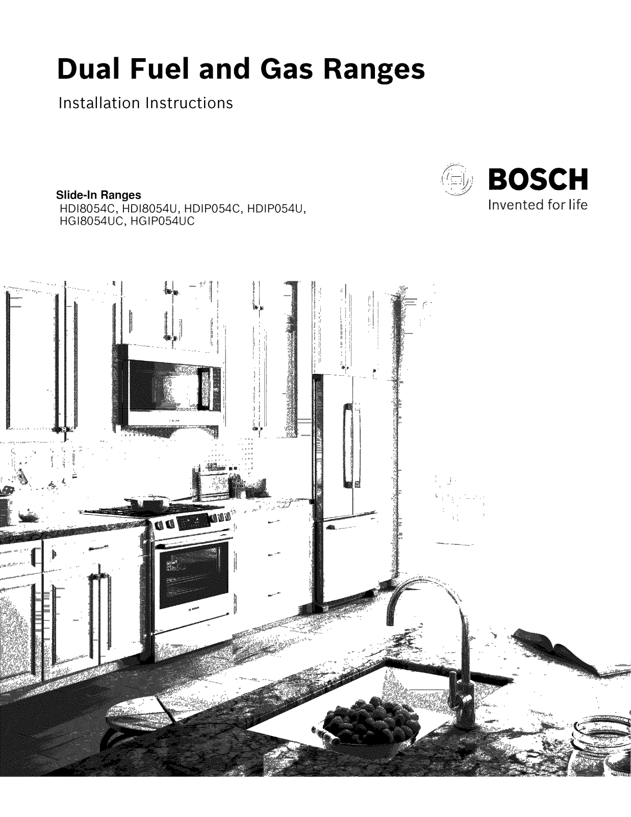 Bosch HGIP054UC/07, HGIP054UC/06, HGIP054UC/05, HGIP054UC/04, HGIP054UC/03 Installation Guide
