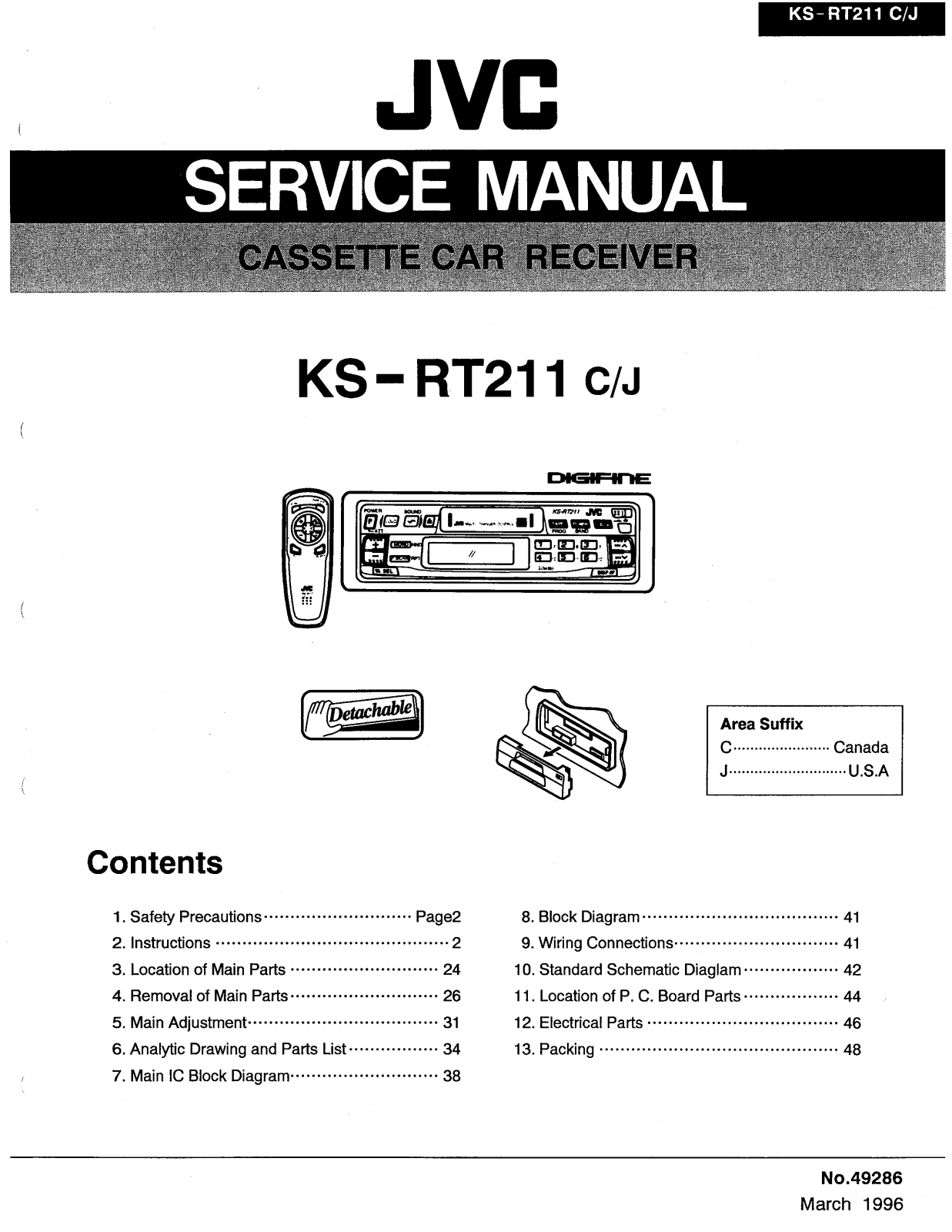 JVC KSRT-211 Service manual