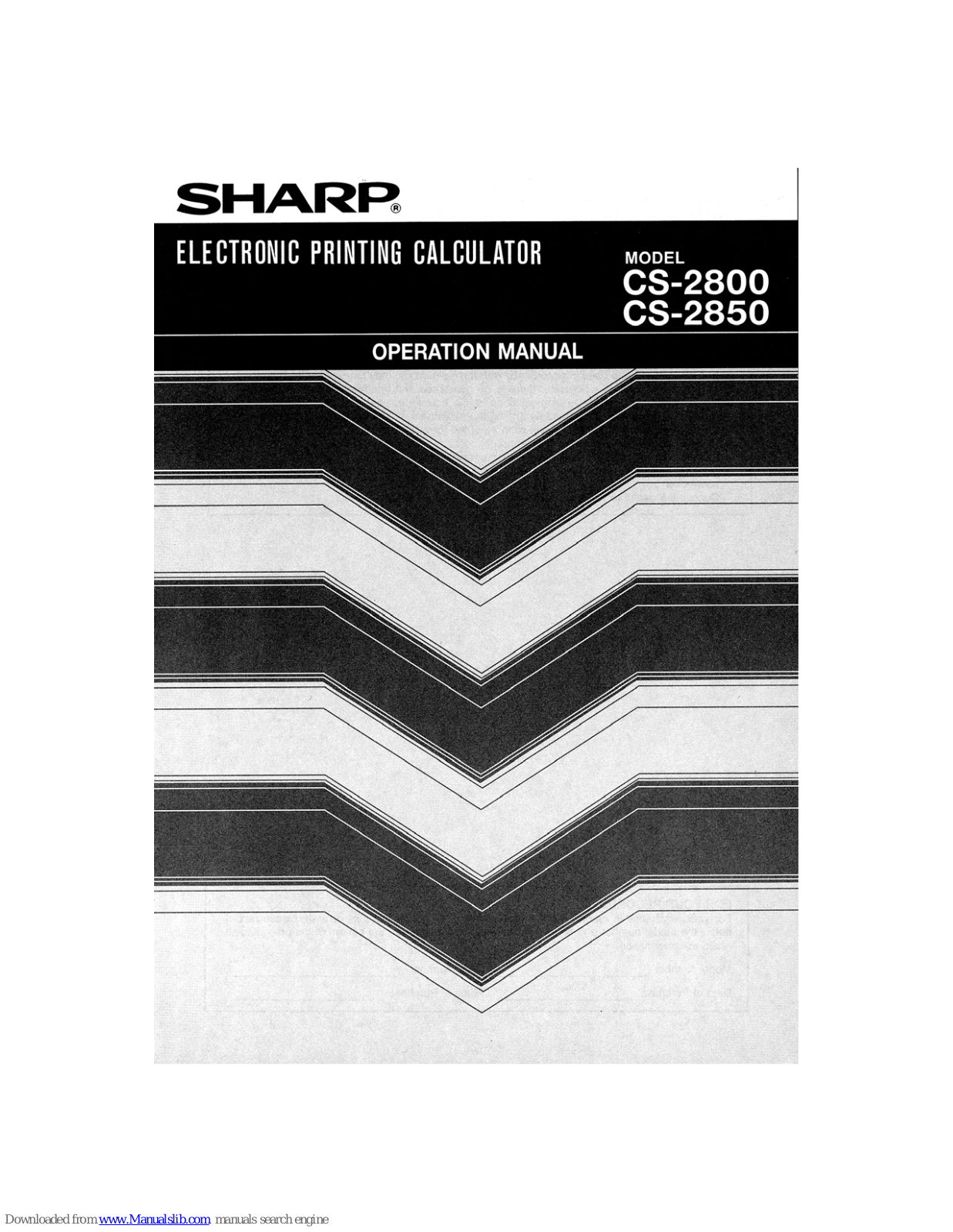 Sharp CS-2850, SHA2850 - CS-2850H 12-Digit Desktop Display Calculator, CS2850A User Manual