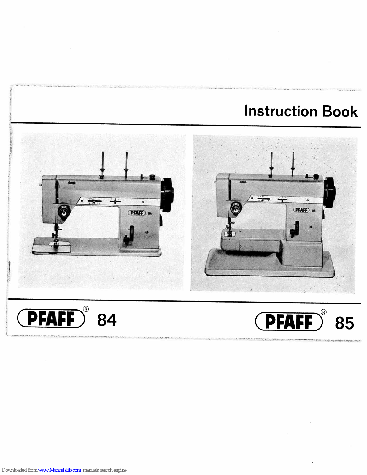 Pfaff 84, 85 Instruction Book - ManualMachine.com