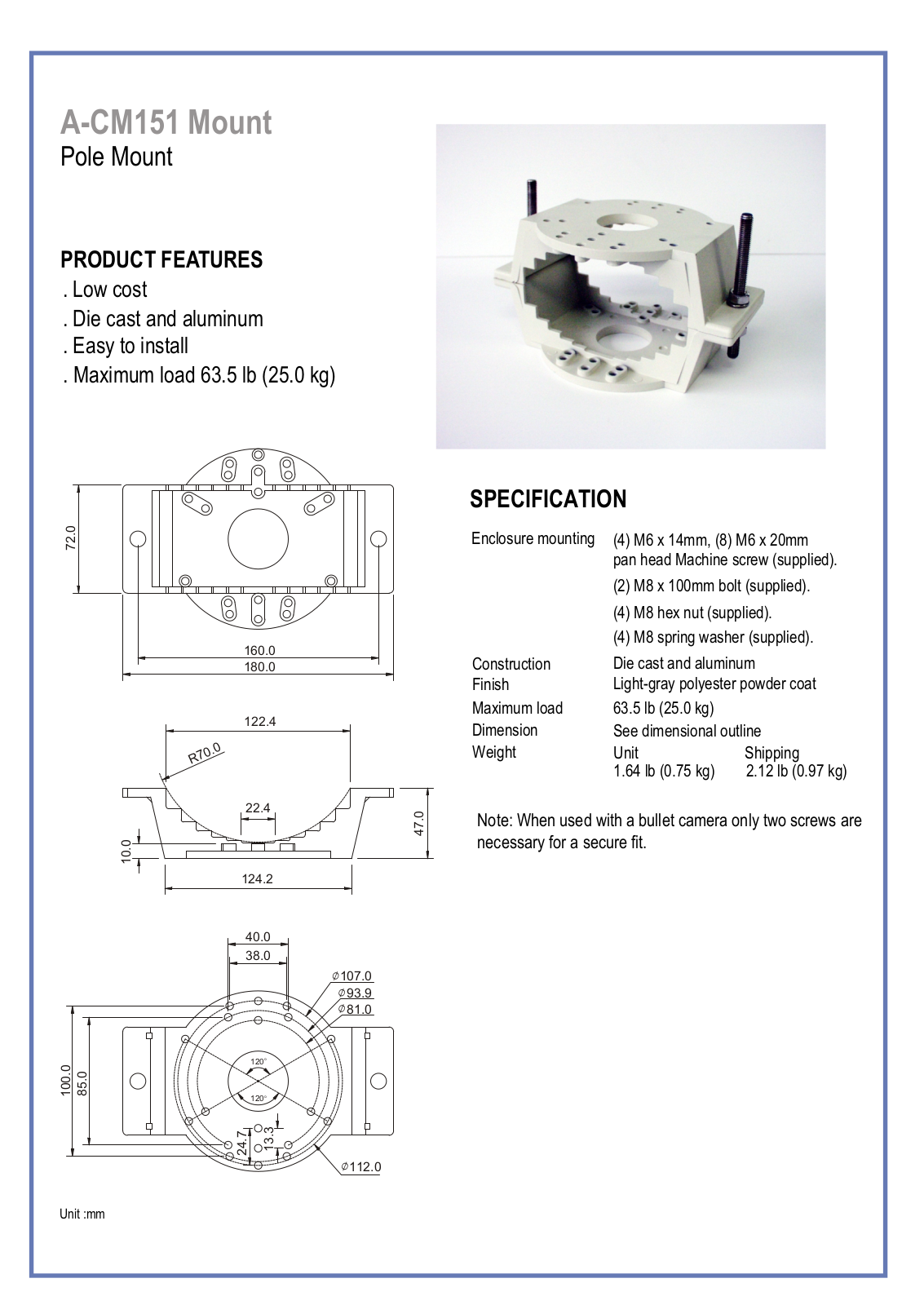 ATV CM151 Specsheet