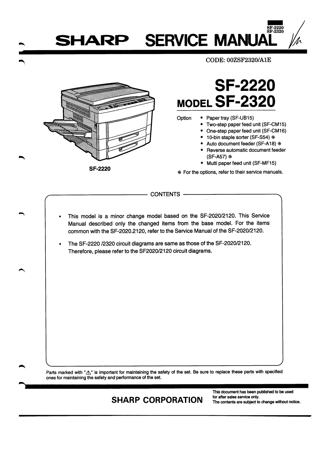 SHARP 2220 Technical Report