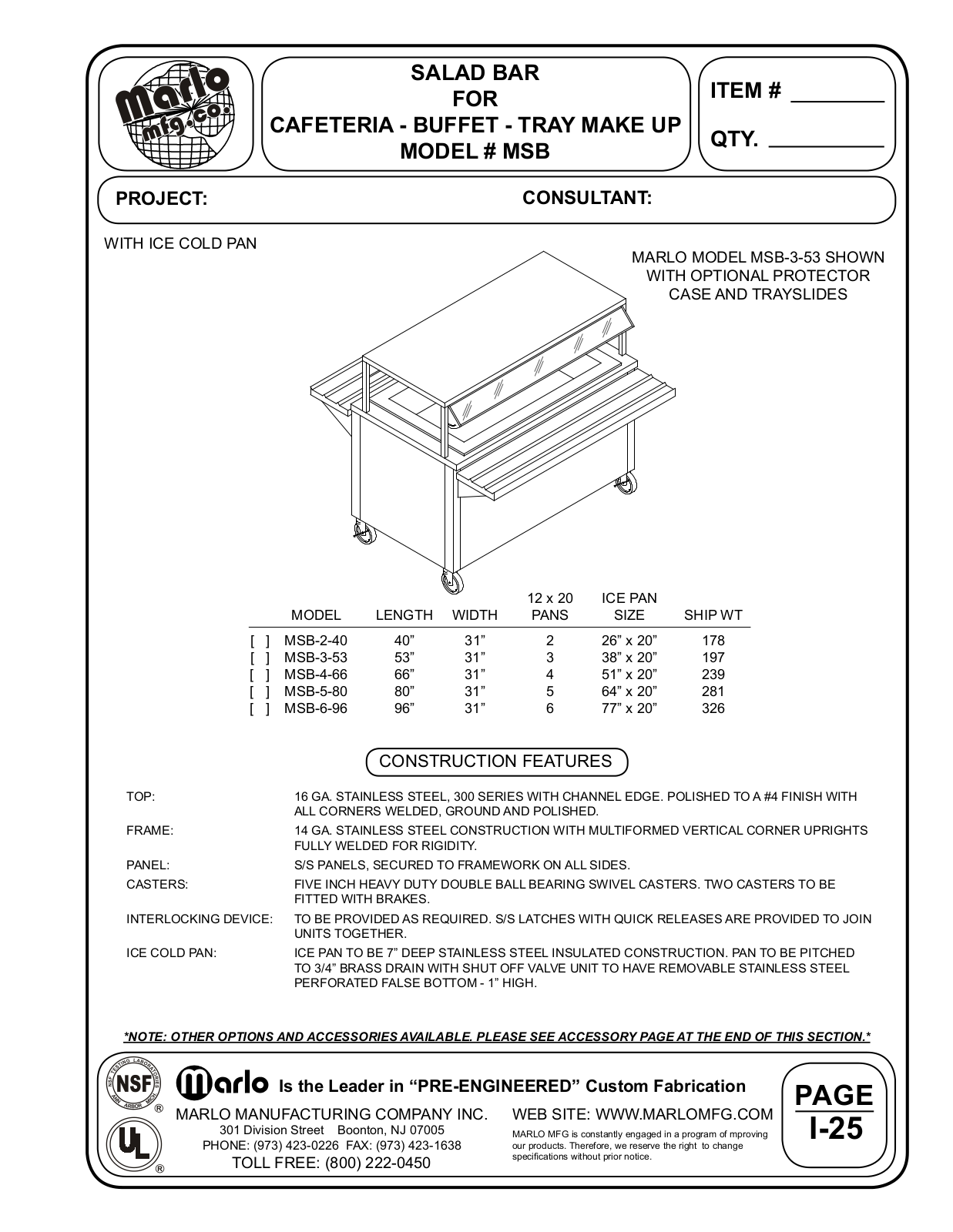 Marlo MSB-2-40 User Manual