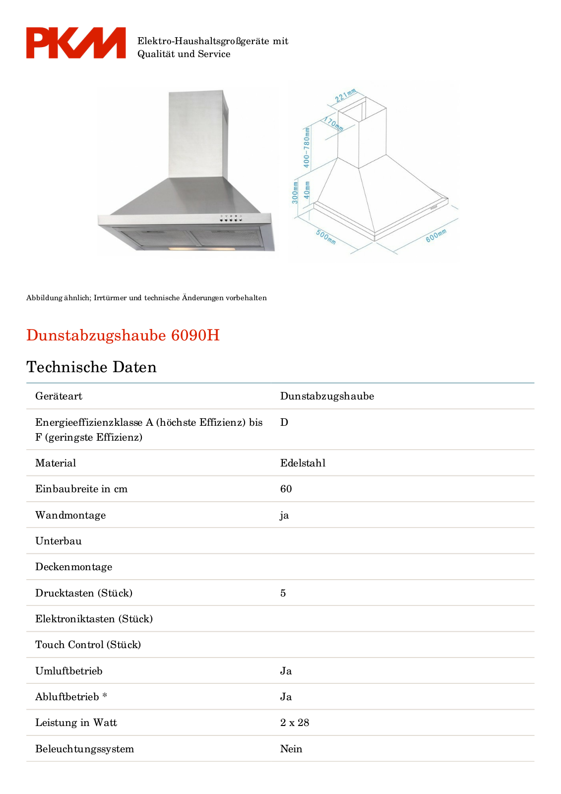 PKM 6090H User Manual