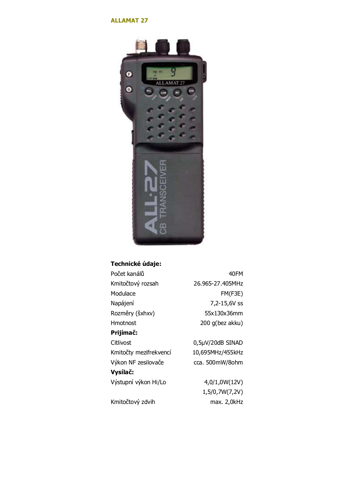 commtel 27, СОМ 3000 User Manual