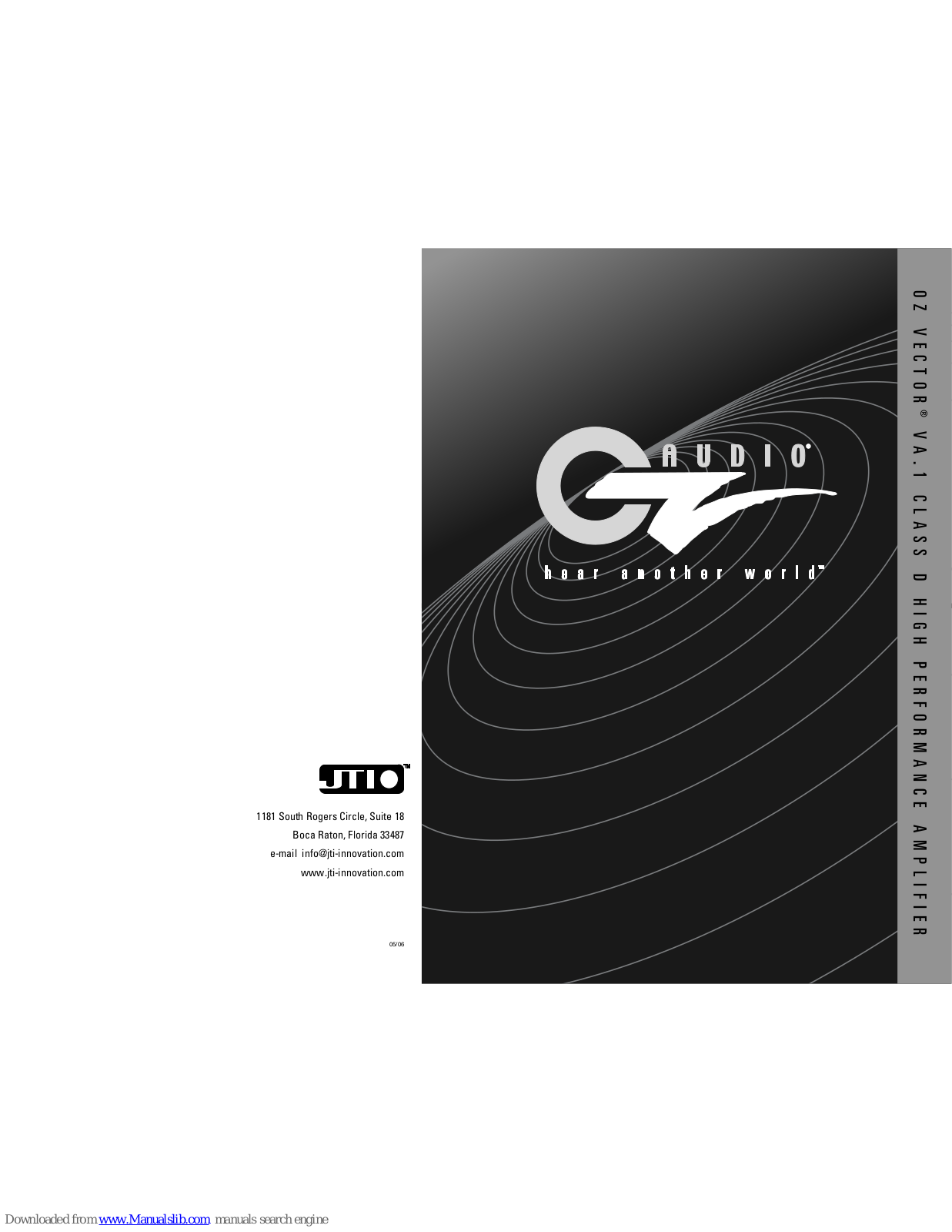 Oz Audio Vector, Vector VA700.1, Vector VA2000.1 User Manual - ManualMachine.com