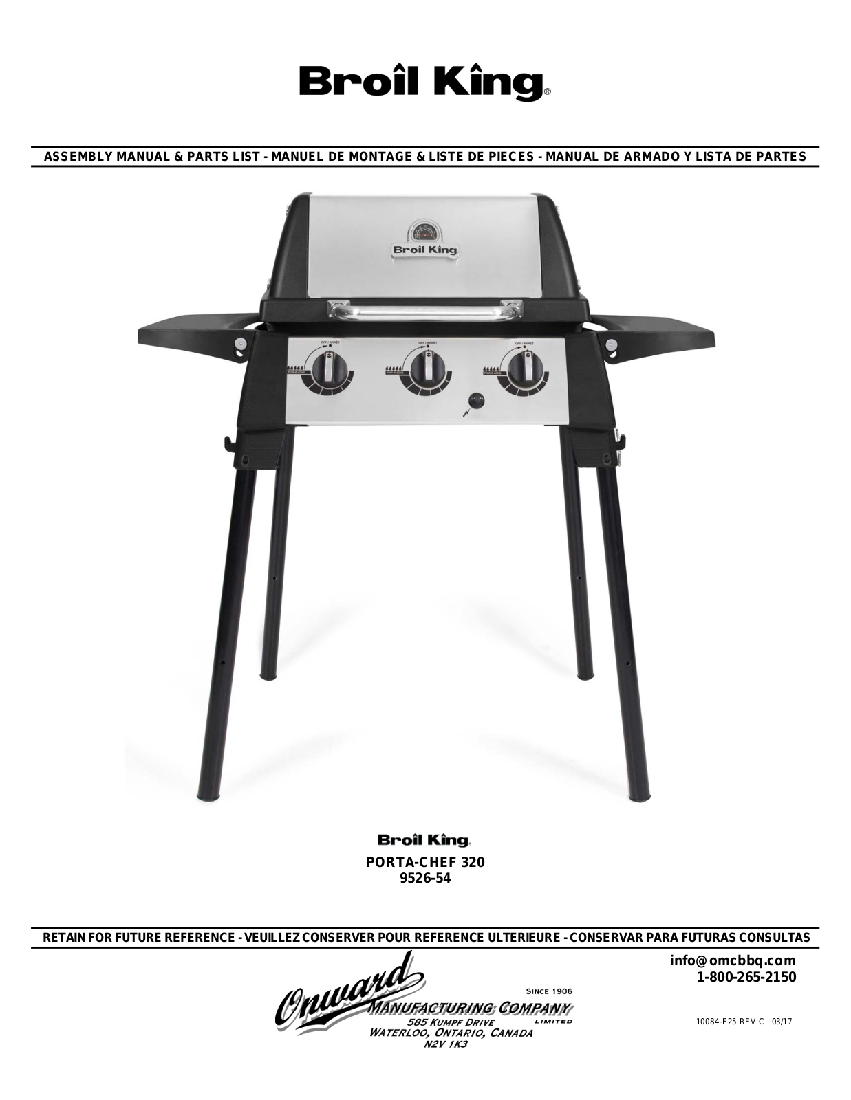 Broil King 952653, PORTA-CHEF 320 User guide - ManualMachine.com