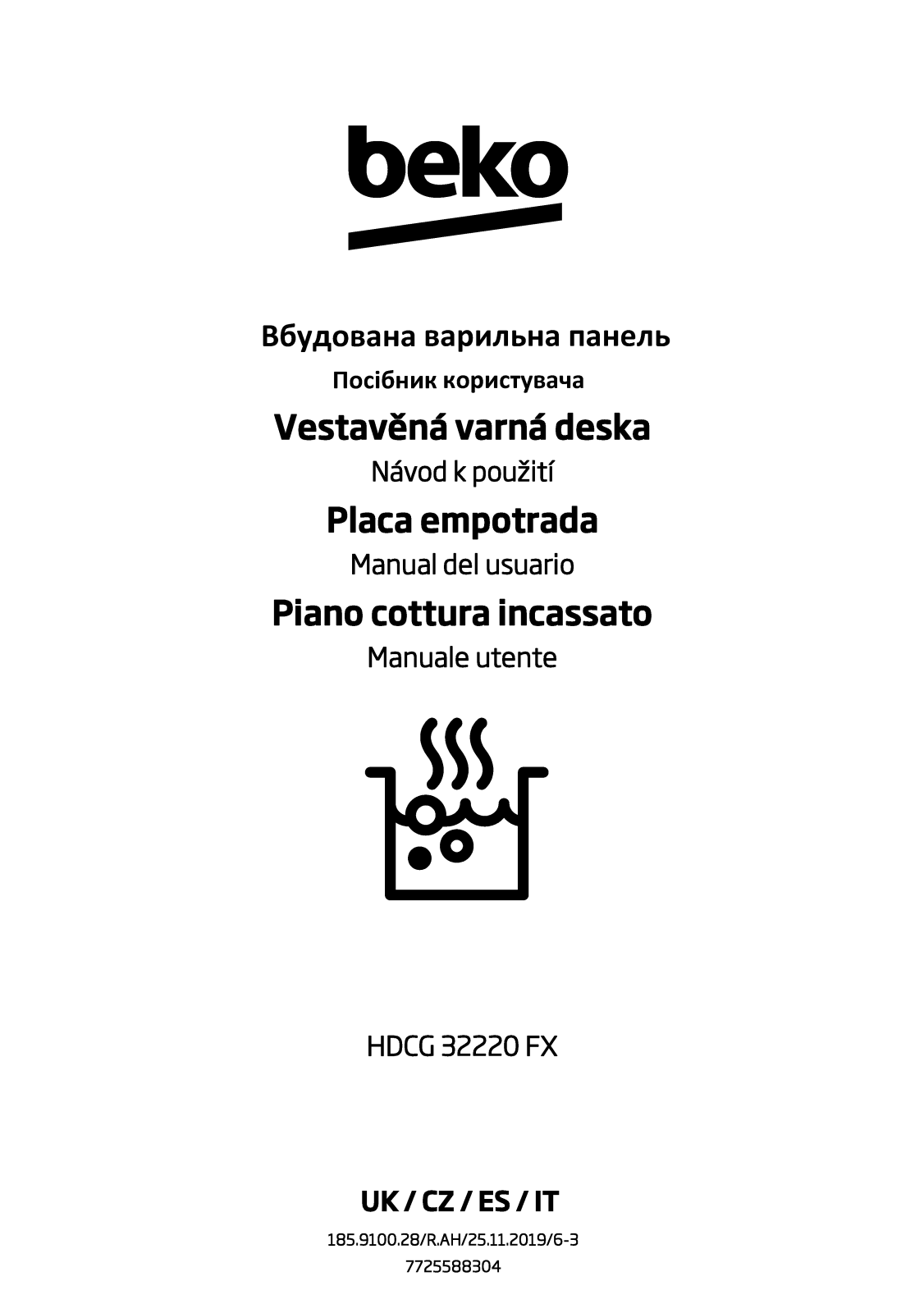 Beko HDCG 32220 FX User manual