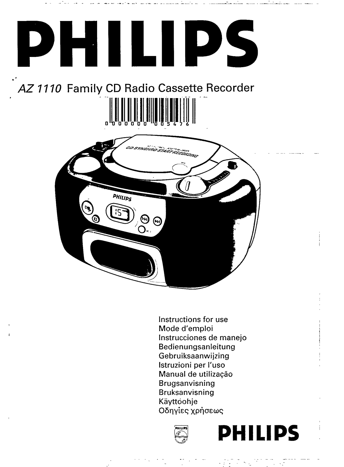 Philips AZ1112/17, AZ1112/05, AZ1112/00, AZ1112/11, AZ1112/10 User Manual