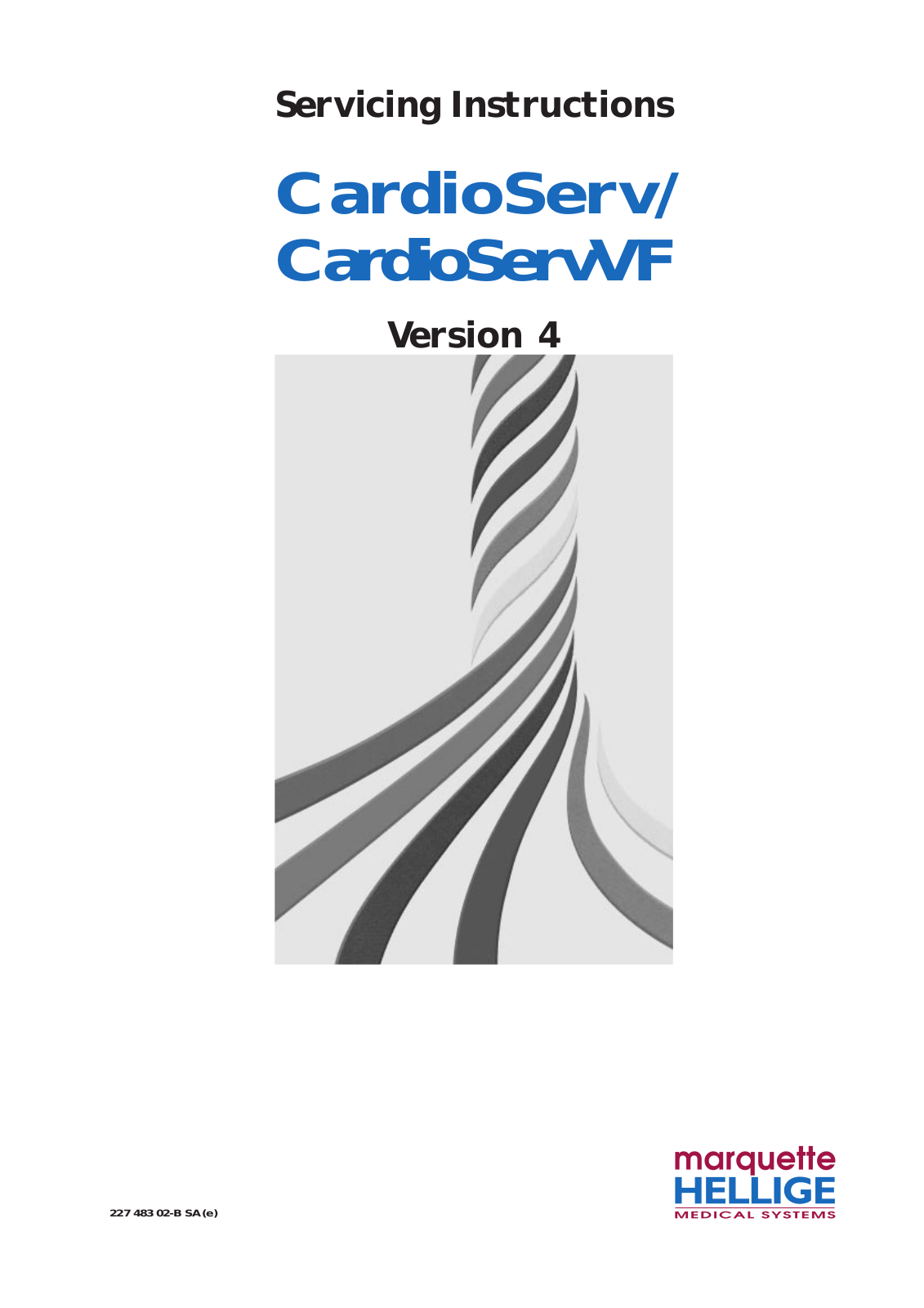 Marquette-hellige CardioServ, CardioServVF User manual